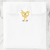 Zwei Seiten desselben Cartoon Kamelaufklebers Runder Aufkleber (Tasche)