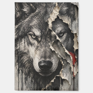 Zwei Seiten desselben Wolfes Magnet
