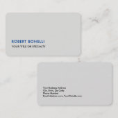 Zwei Seiten Einzigartiges, modernes Platingrau Min Visitenkarte (Vorne/Hinten)