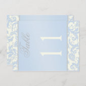 Zwei Seiten Elfenbeinküste und blaue Damaske-Tisch Postkarte (Vorne/Hinten)