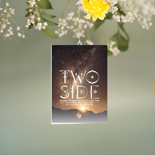 Zwei Seiten Feiertagskarte