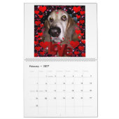 Zwei Seiten großer Kalender, weiß Kalender (Feb 2027)