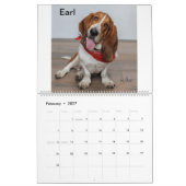 Zwei Seiten großer Kalender, weiß Kalender (Feb 2027)