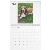Zwei Seiten großer Kalender, weiß Kalender (Mär 2027)