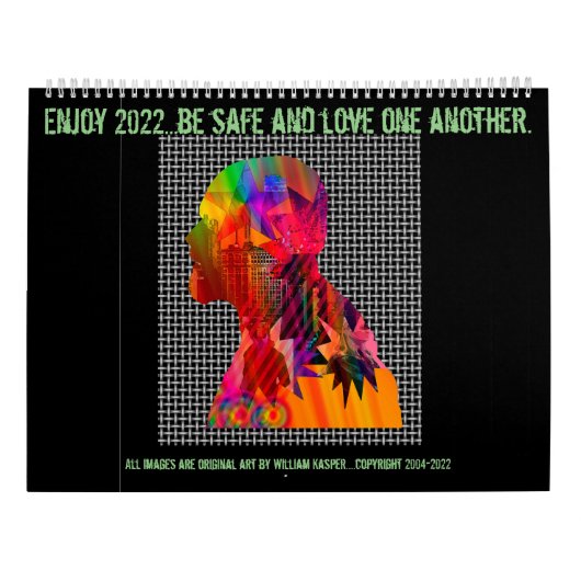 Zwei Seiten großer Kalender, weiß Kalender (Rückseite)