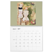 Zwei Seiten großer Kalender, weißer Kalender (Mär 2027)