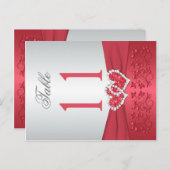 Zwei Seiten Korallenrosa und graue Tischnummer (Vorne/Hinten)