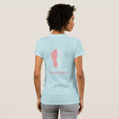 Zwei Seiten Ladys Jersey Light Blue T - Shirt (Schwarz voll)