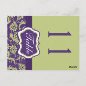 Zwei Seiten Lila und grüne Damaskus-Tischnummer Postkarte (Rückseite)