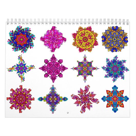 Zwei Seiten Medium 2024 Mandala Kalender (Titelbild)