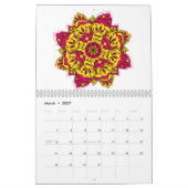 Zwei Seiten Medium 2024 Mandala Kalender (Mär 2027)