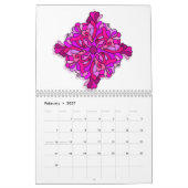 Zwei Seiten Medium 2024 Mandala Kalender (Feb 2027)