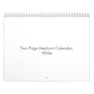 Zwei-Seiten-Medium-Kalender, Weiß Kalender