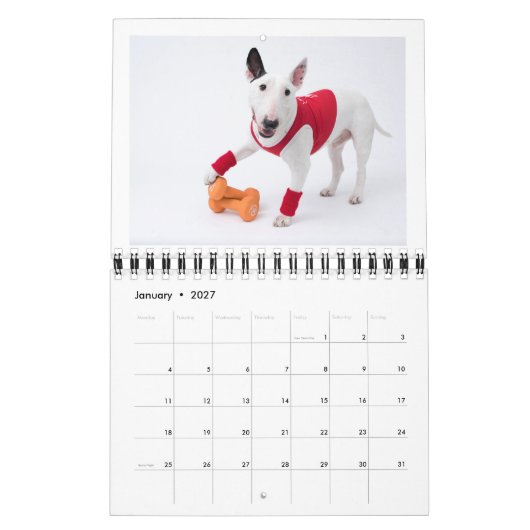 Zwei Seiten MediumKalender, weiß Kalender (Jan 2027)