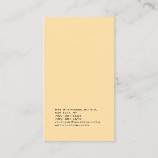 Zwei Seiten minimalistisch und modern beige schlic Visitenkarte (Rückseite)