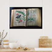 Zwei Seiten mit Rose und Knoblauch Poster (Küche)