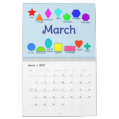 Zwei-Seiten-Mittlerer Schulkalender,  Kalender (Mär 2027)
