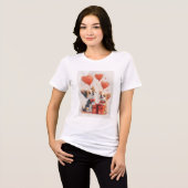 Zwei Seiten Niedlicher Hund Couple T - Shirt - Swe (Vorderseite voll)