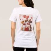 Zwei Seiten Niedlicher Hund Couple T - Shirt - Swe (Rückseite)