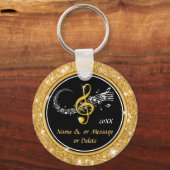 Zwei Seiten Personalisiert, Musik-Schlüsselanhänge Schlüsselanhänger (Vorderseite)