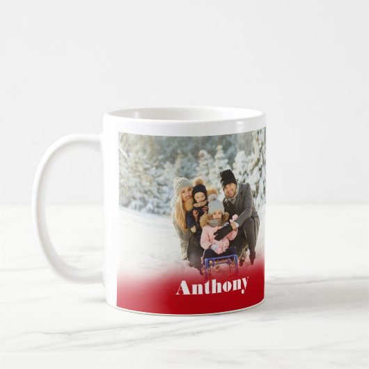 Zwei Seiten Personalisiertes Foto Kaffee Tasse (Links)