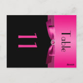 Zwei Seiten rosa und schwarze Tischnummer (Rückseite)