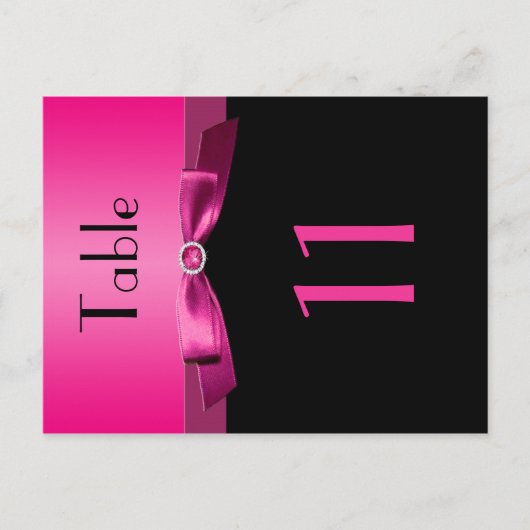 Zwei Seiten rosa und schwarze Tischnummer (Vorderseite)