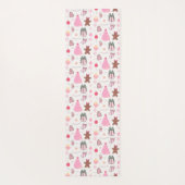Zwei Seiten rosa Weihnachtsmuster Yogamatte (Rückseite)