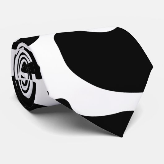 Zwei Seiten Schwarz-Weiß-Holstein-Kuh-Muster Krawa Krawatte (Gerollt)