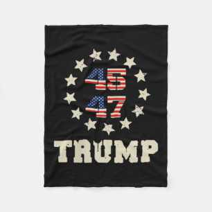 (zwei Seiten) Trump 2025 Qr 45_47 Funny Trump Danc Fleecedecke
