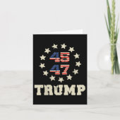 (zwei Seiten) Trump 2025 Qr 45_47 Funny Trump Danc Karte (Vorderseite)
