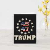 (zwei Seiten) Trump 2025 Qr 45_47 Funny Trump Danc Karte (Gelbe Blume)
