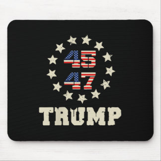 (zwei Seiten) Trump 2025 Qr 45_47 Funny Trump Danc Mousepad