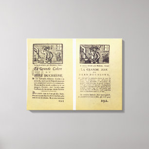 Zwei Seiten 'vom La Grande Colere de Pere Leinwanddruck