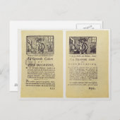 Zwei Seiten von "La Grande Colere de Pere Postkarte (Vorne/Hinten)