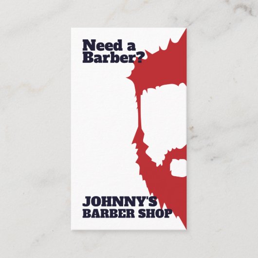 Zwei Seiten vor und nach Barbier Visitenkarte (Vorderseite)