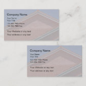 Zwei Seitendach-Visitenkarten Visitenkarte (Vorne/Hinten)