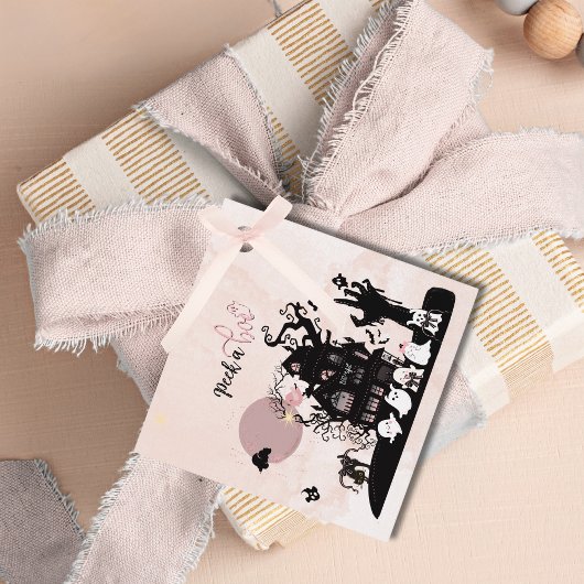 Zwei-seitige "Flüchtige Blick a Boo" Kinderdusche Geschenkanhänger