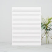 Zwei-seitige Manuskripte Papier Musik Mitarbeiter  Briefbogen (Stehend Vorderseite)