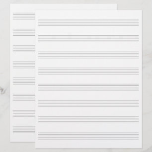 Zwei-seitige Manuskripte Papier Musik Mitarbeiter Briefbogen