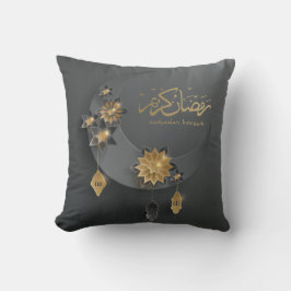 Zwei-seitige Papierschnitt Ramadan Laternen & Mond Kissen