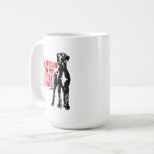 Zwei seitliche gedruckte Great Dane Friends Kaffeetasse (Vorderseite Links)