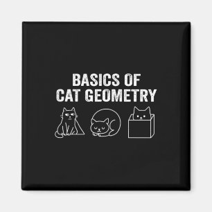 Zwei seitliche Grundlagen der Katzengeometrie Funn Magnet