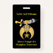 Zwei seitliche Shriners Ausweis (Rückseite)