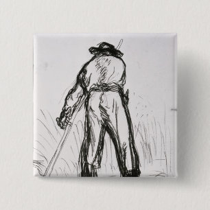 Zwei Sensenmänner gesehen von der Rückseite Button