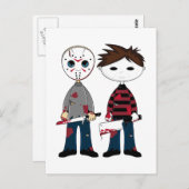 Zwei Serienmörder Postkarte (Vorne/Hinten)