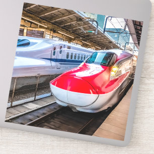 Zwei Shinkansen am Bahnhof Tokio Aufkleber
