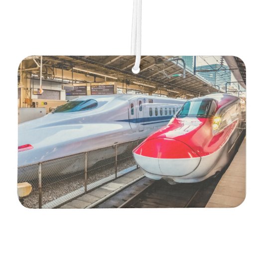Zwei Shinkansen am Bahnhof Tokio Autolufterfrischer (Rückseite)
