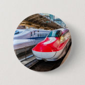 Zwei Shinkansen am Bahnhof Tokio Button (Vorderseite)