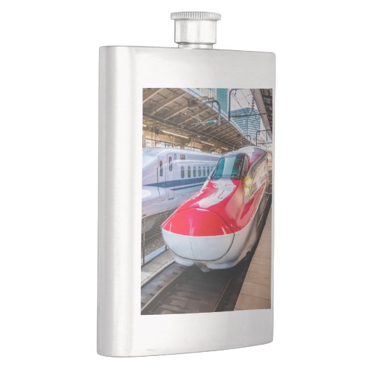 Zwei Shinkansen am Bahnhof Tokio Flachmann (Rechts)